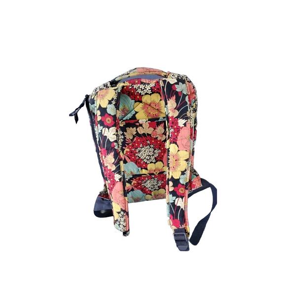Large Quilted Vera Bradley Laptop Backpack--- Colorful Happy Snails Flor… main image 10